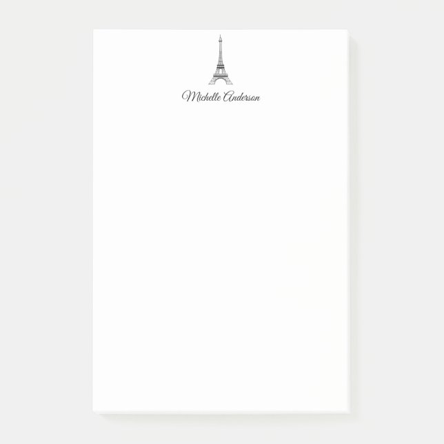 Personalized Paris Eiffel Tower France  Post-it Notes (Front)