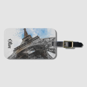 Personalized Paris Eiffel Tower Luggage Tag France