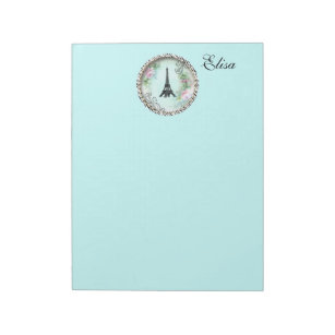Personalized Paris French Eiffel Tower Notepad