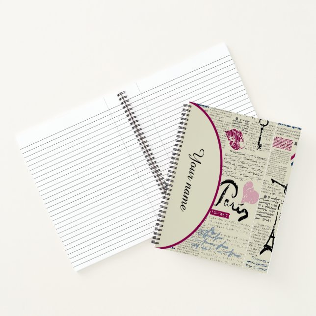 Personalized Paris graphics Notebook (Inside)