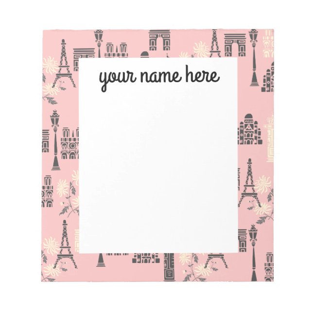 Personalized Paris Notepad (Front)
