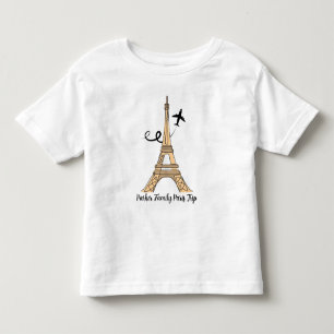 Personalized Paris Trip Chic Eiffel Tower Toddler T-shirt