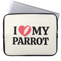 Personalized Parrot Love Minimal Typography White
