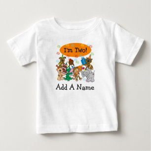 Personalized Party Animals 2nd Birthday Tshirt