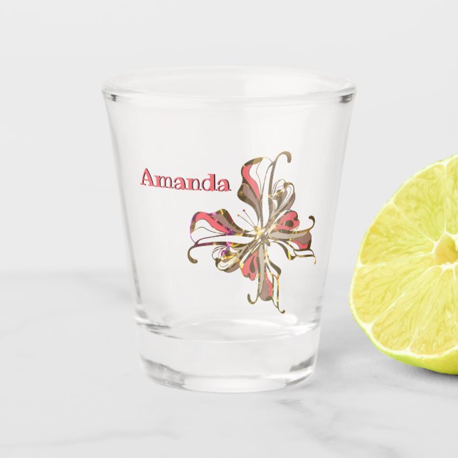 personalized, party, bachelorette party, girlfrien shot glass (Front)