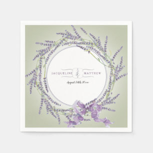 Personalized Party Decor Watercolor Lavender Art Napkin