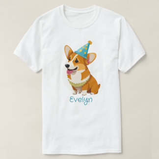 Personalized Party Hat Welsh Corgi  T-Shirt