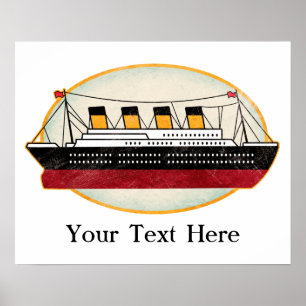 Personalized Passenger Steamship Poster