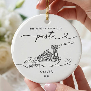 Personalized Pasta Lover Christmas Ornament