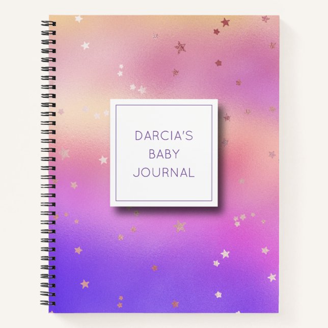Personalized Pastel Baby Journal (Front)