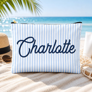 Personalized Pastel Blue Ocean Breeze Travel Pouch
