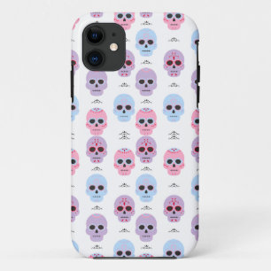Personalized Pastel Colour Skull pattern  iPhone 11 Case