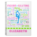 Personalized Pastel Figure Skater Words Typography