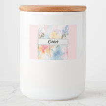 personalized pastel flower food label