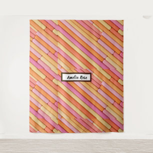 Personalized Pastel Geometric Tapestry – Modern