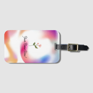 Personalized Pastel Gradient Luggage Tag 