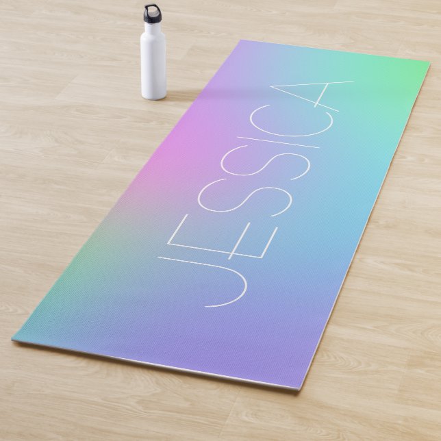 Personalized Pastel Gradient Yoga Mat (In Situ)