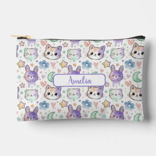 Personalized Pastel Kawaii Animal Accessory Pouch