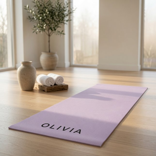 Personalized Pastel Lavender | Custom Name Yoga Mat (Creator Uploaded)