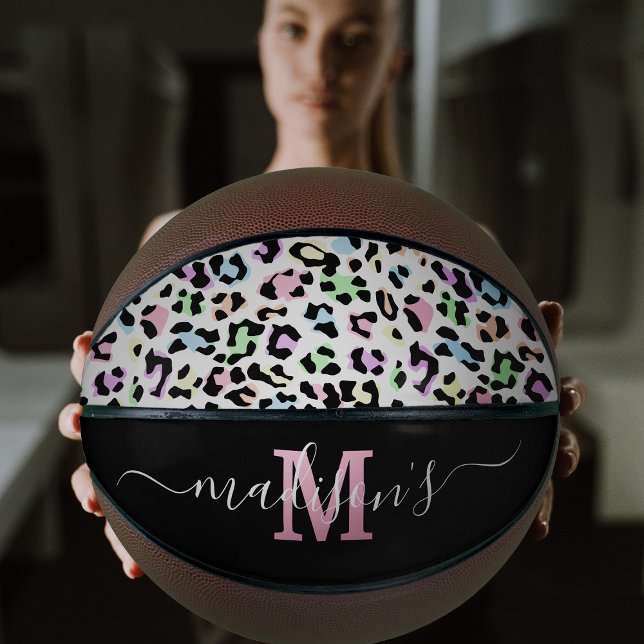 Personalized Pastel Leopard Print Basketball Gift (Creator Uploaded)