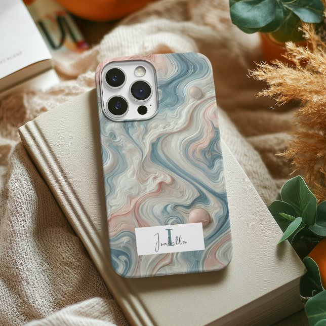 Personalized Pastel Marble iPhone Case (Creator Uploaded)