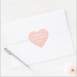 Personalized Pastel Pink Heart Stickers<br><div class="desc">Here's a solid millennial pink background to customize with your own words or names!

Designed in Washington State,  USA for your enjoyment. Thanks for supporting independent artists!</div>
