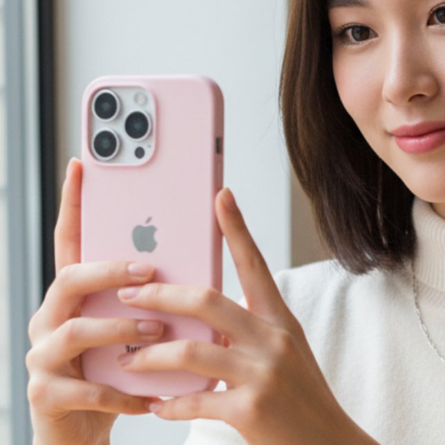 Personalized Pastel Pink iPhone Case with Custom (Creator Uploaded)