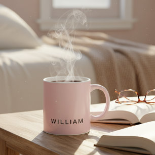 Personalized Pastel Pink with Custom Coffee Mug