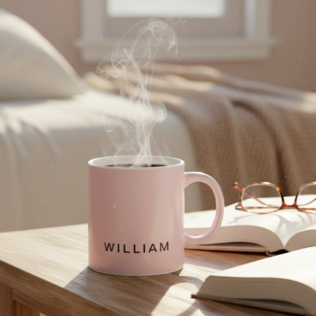 Personalized Pastel Pink with Custom Coffee Mug (Creator Uploaded)