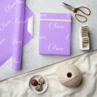 Personalized Pastel Purple Name Script