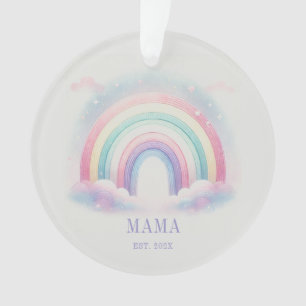 Personalized Pastel Rainbow Acrylic Ornament