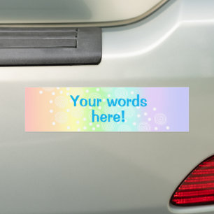 Personalized Pastel Rainbow Bumper Sticker