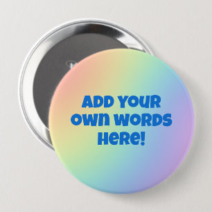 Personalized Pastel Rainbow Button
