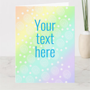 Personalized Pastel Rainbow Greeting Card