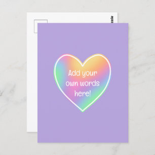 Personalized Pastel Rainbow Postcards
