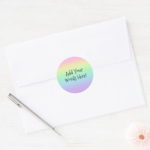 Personalized Pastel Rainbow Sticker