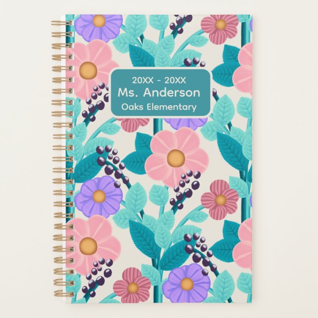 Personalized Pastel School Planner (Front)