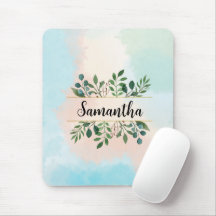 Personalized Pastel Watercolor Botanical Name