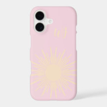 Personalized Pastel Yellow Sun iPhone Case