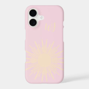 Personalized Pastel Yellow Sun iPhone Case
