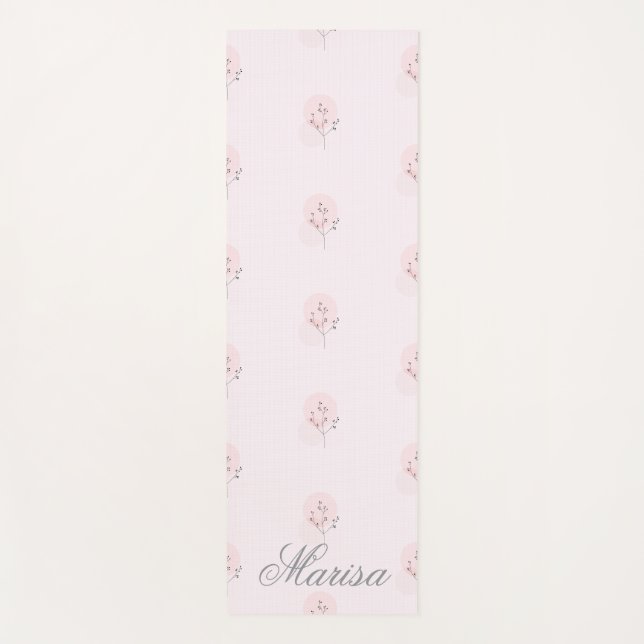Personalized Pastel Yoga Mat - Custom Name (Front)