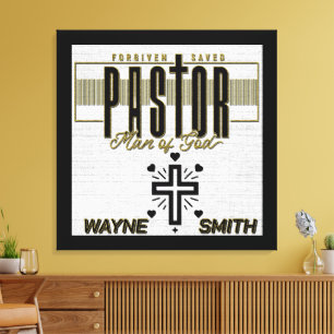 Personalized Pastor Man Of God Canvas Print