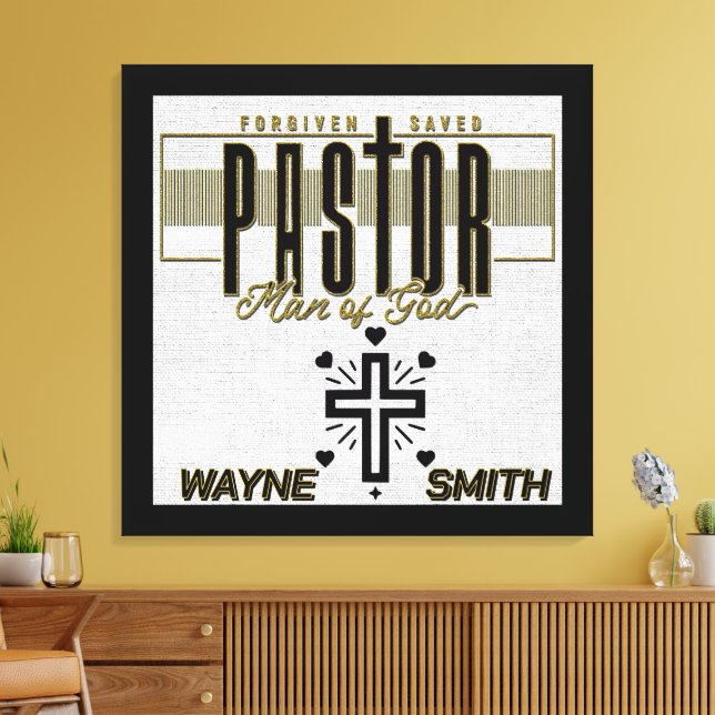 Personalized Pastor Man Of God Canvas Print (Insitu(LivingRoom))