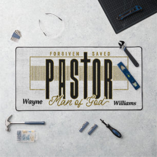 Personalized Pastor Man Of God Desk Mat