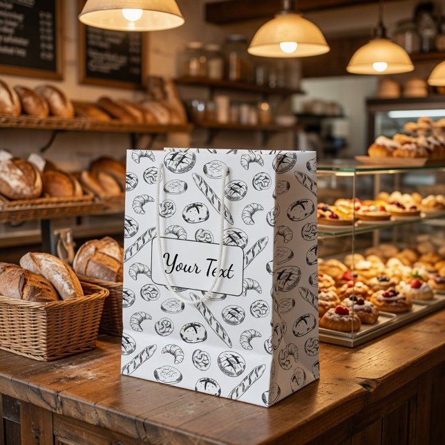 Personalized Pastry Illustration Packaging Medium Gift Bag (Creator Uploaded)