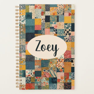 Personalized Patchwork Quilt Print Planner