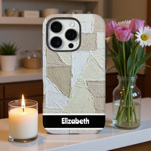 Personalized Patchwork Texture iPhone 16 Pro Case
