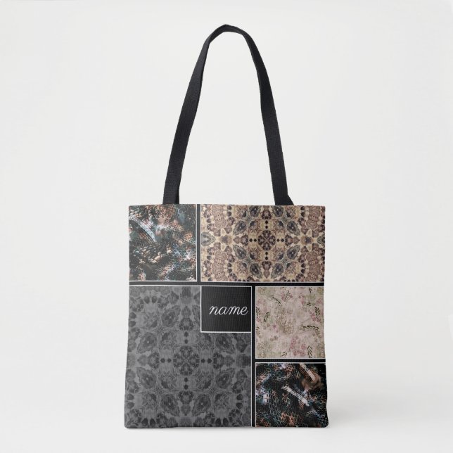 Personalized patchwork tote bag (Front)