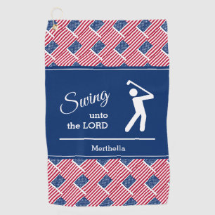 Personalized Patriotic AMERICAN FLAG Golf Towel