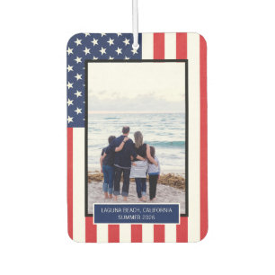 Personalized Patriotic American Flag Photo Air Freshener